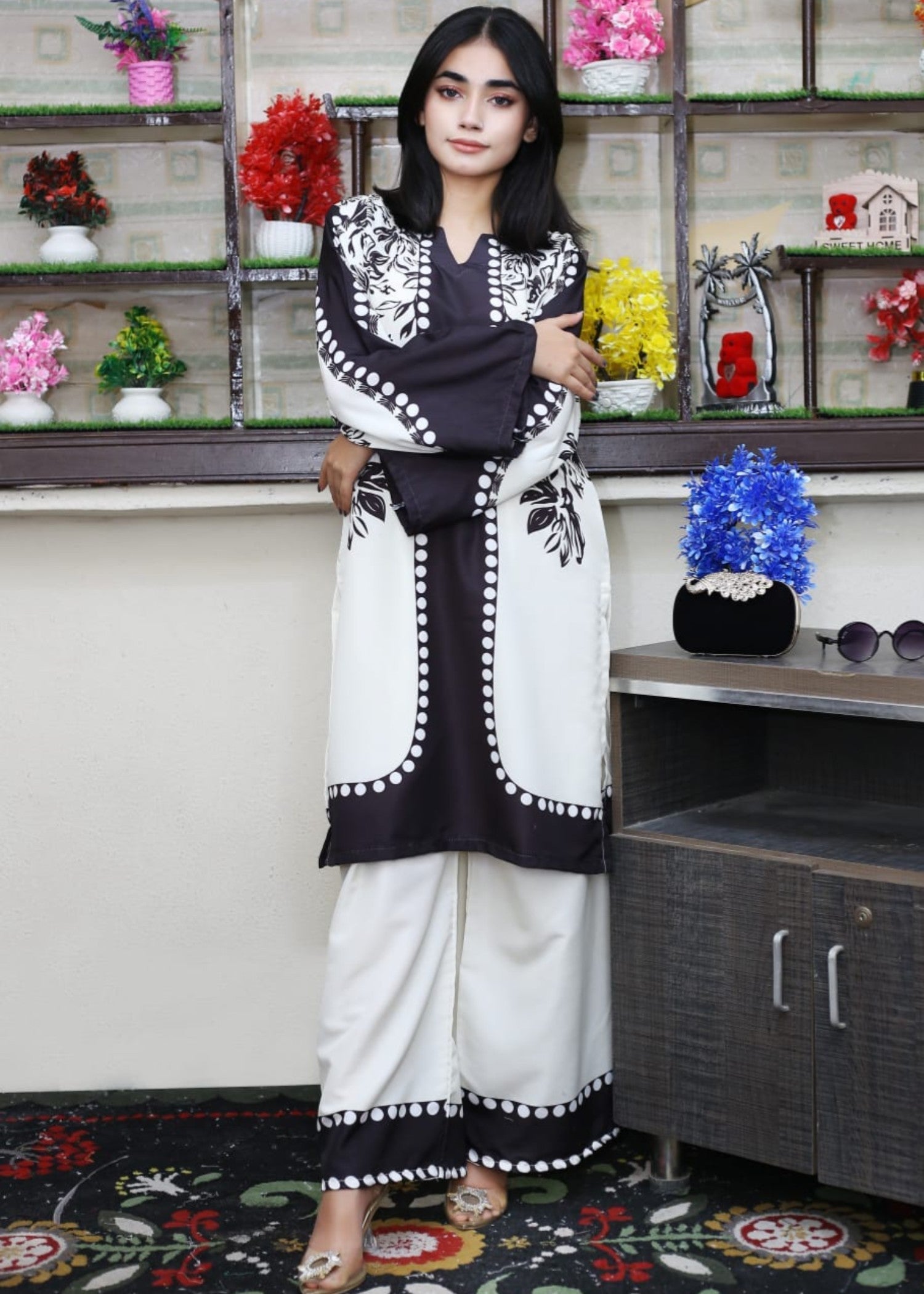 poly lawn Co Ord Sets in Ivory