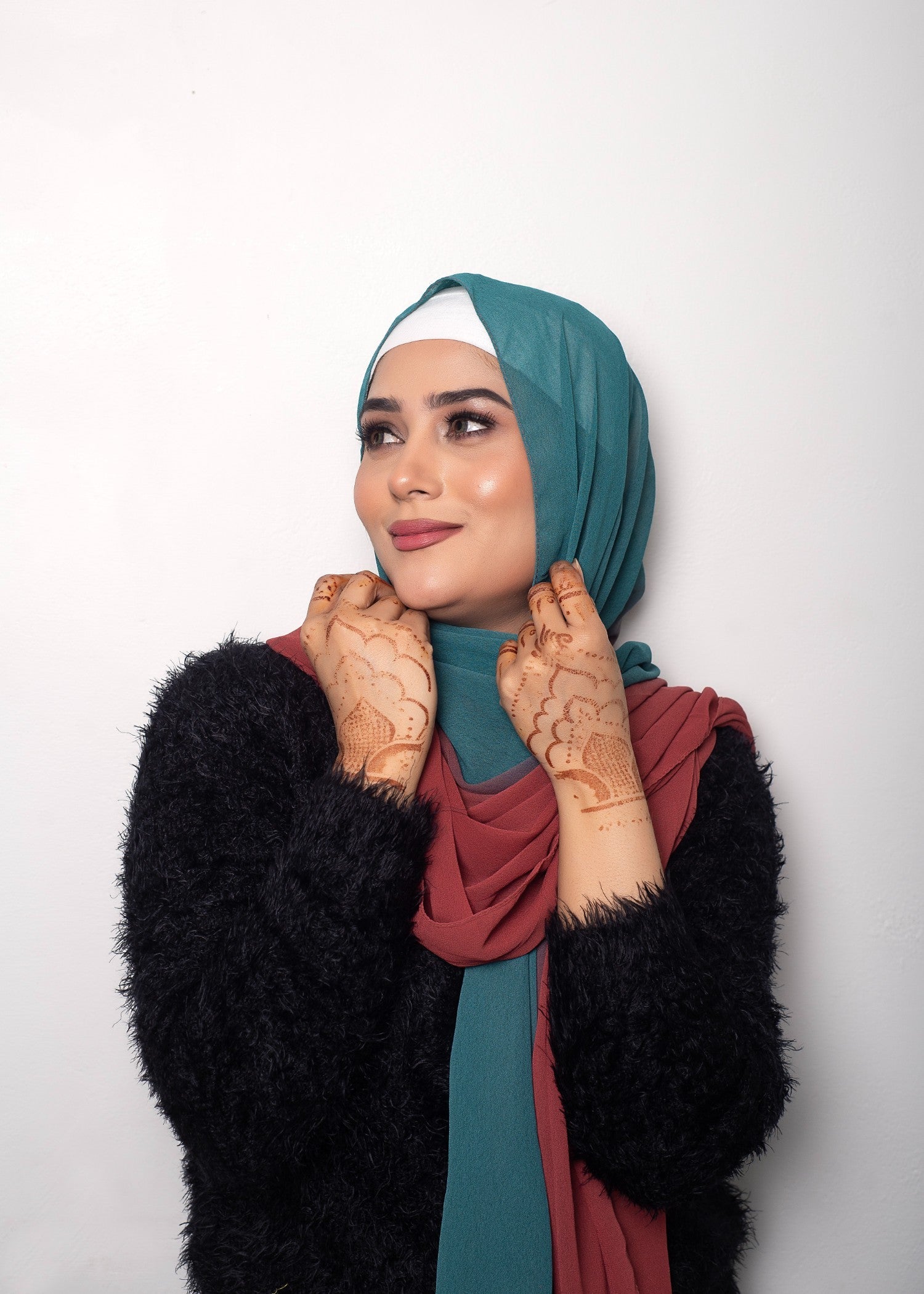 chiffon Hijab in Turquoise