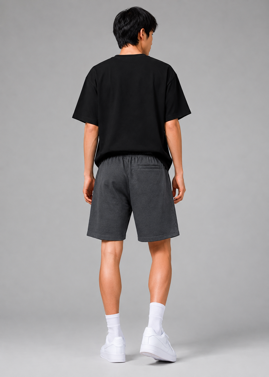 french terry Shorts in Iron grey