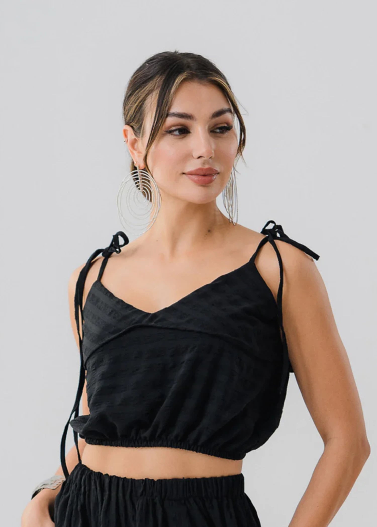 polyester Blouse in Black
