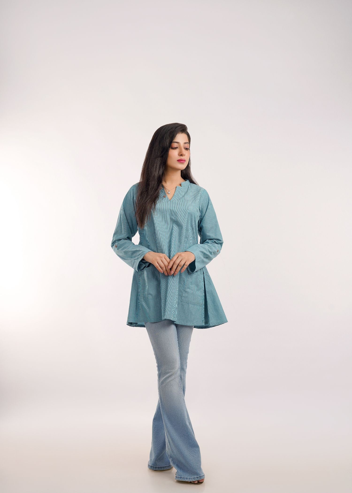 cotton Tunic in Aquamarine