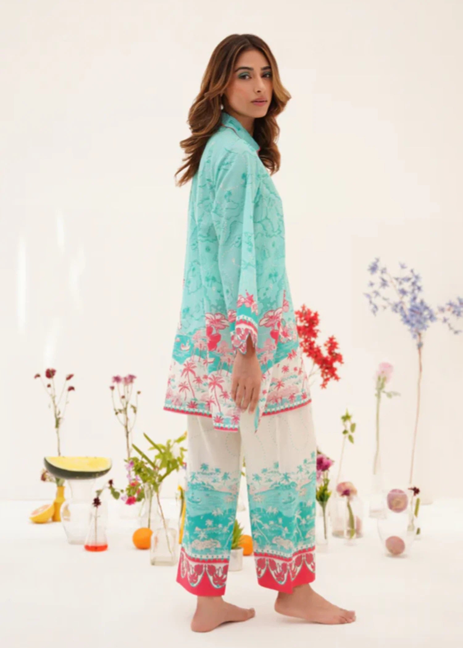 cambric Co Ord Sets in Sea green