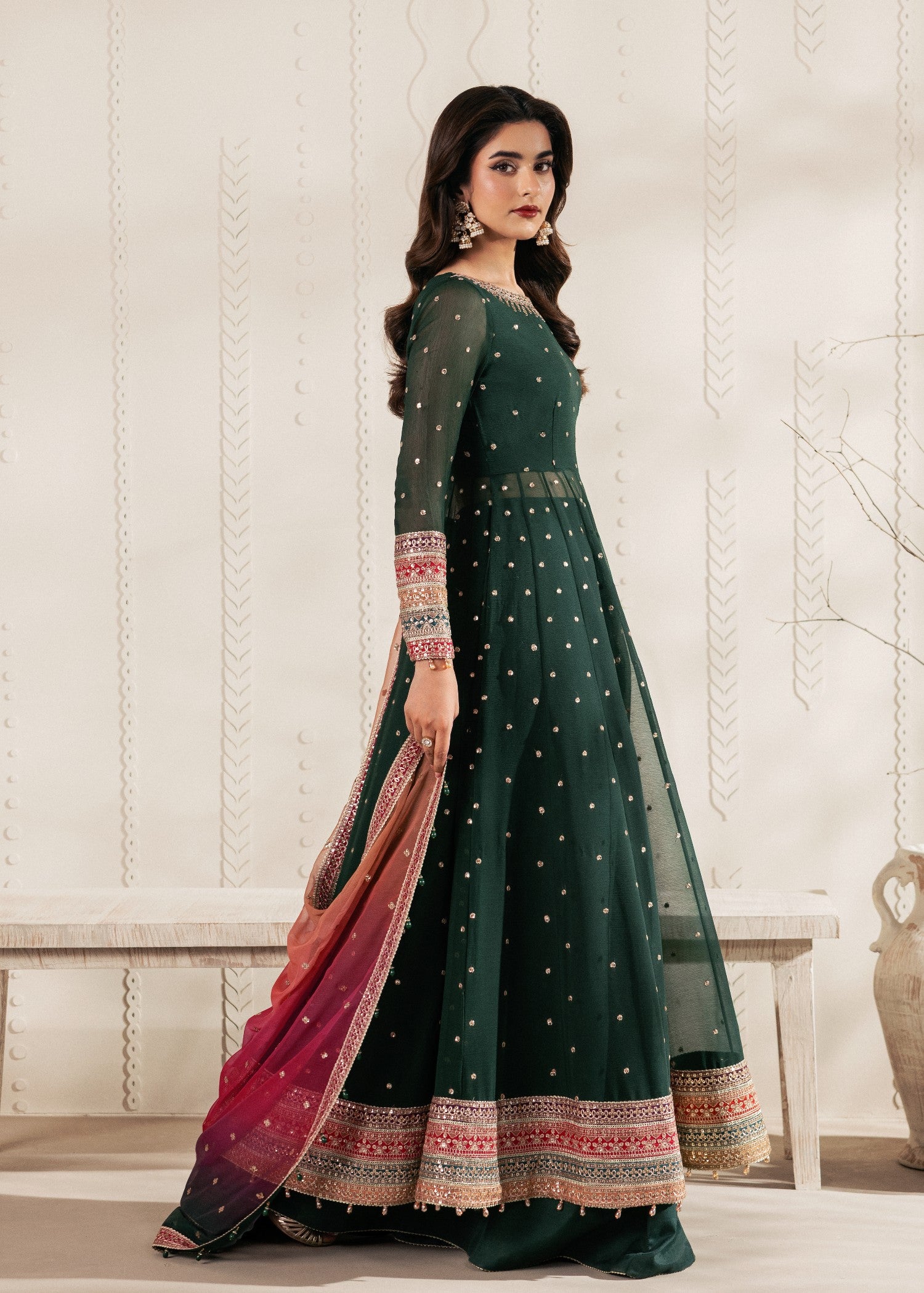 chiffon Maxi in Green
