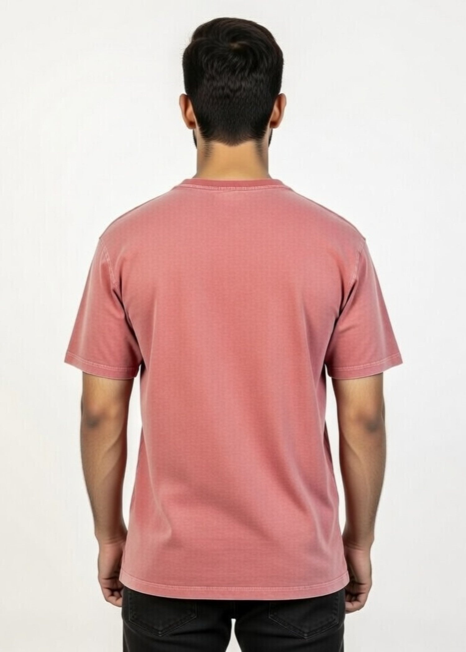 single jersey knit T Shirt in Coral pink