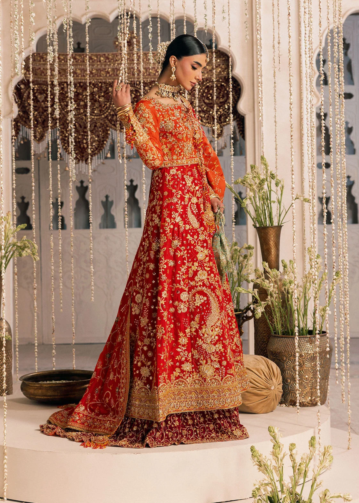 kattan silk Unstitched in Red