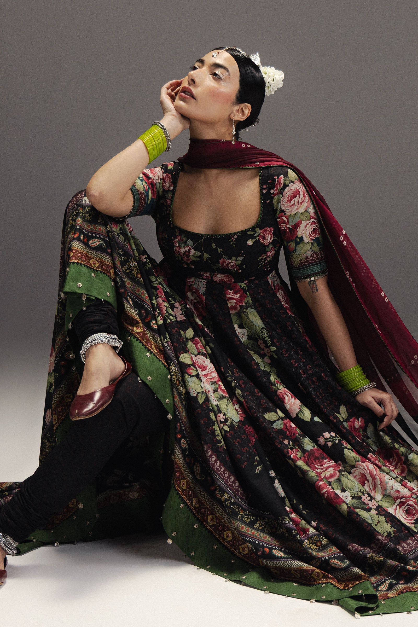 Anarkali Festive Luxury Lawn – Shehzadi-D5