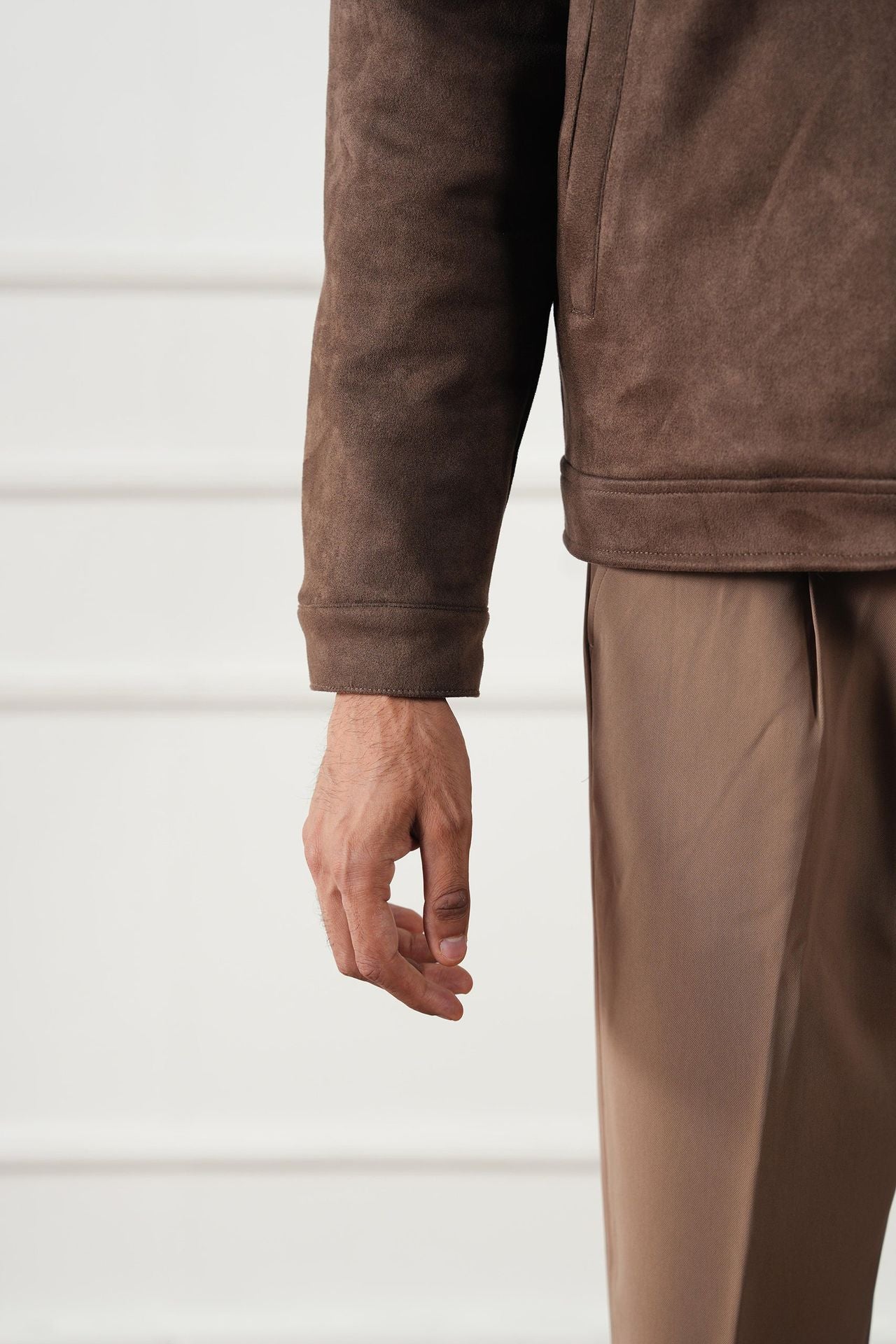 suede leather Jacket in Chocolate brown by Avant Garde