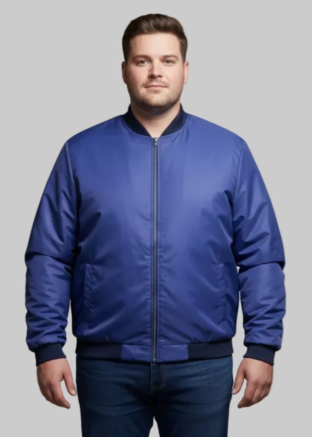 polyester Jacket in Royal blue