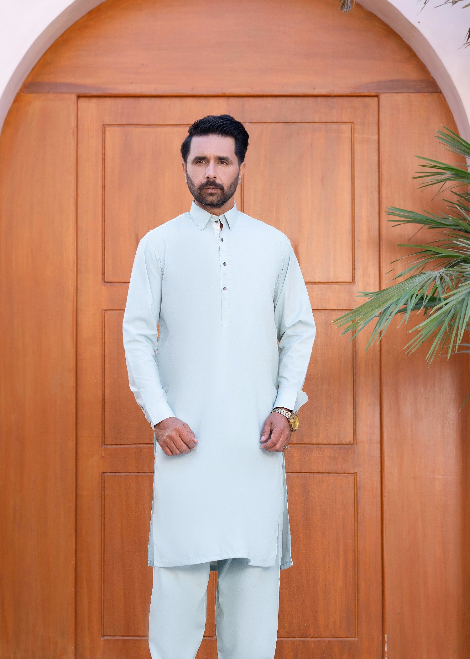 wash & wear Shalwar Kameez in Tea green