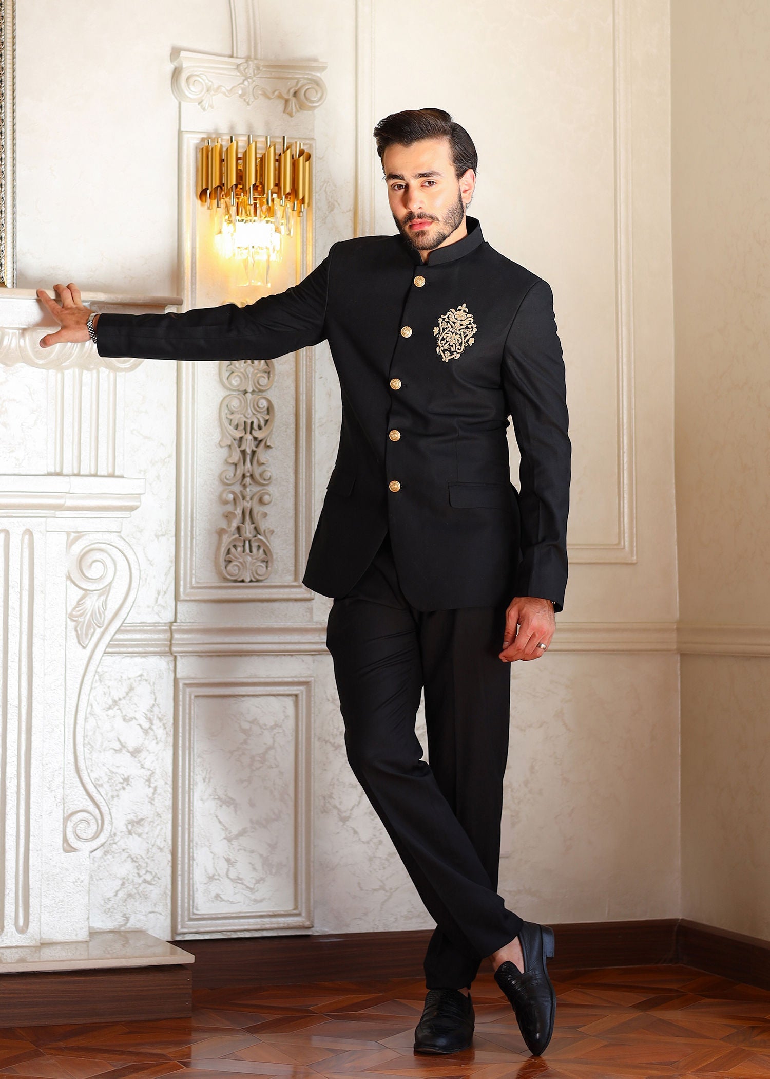 wool viscose Suits in Black