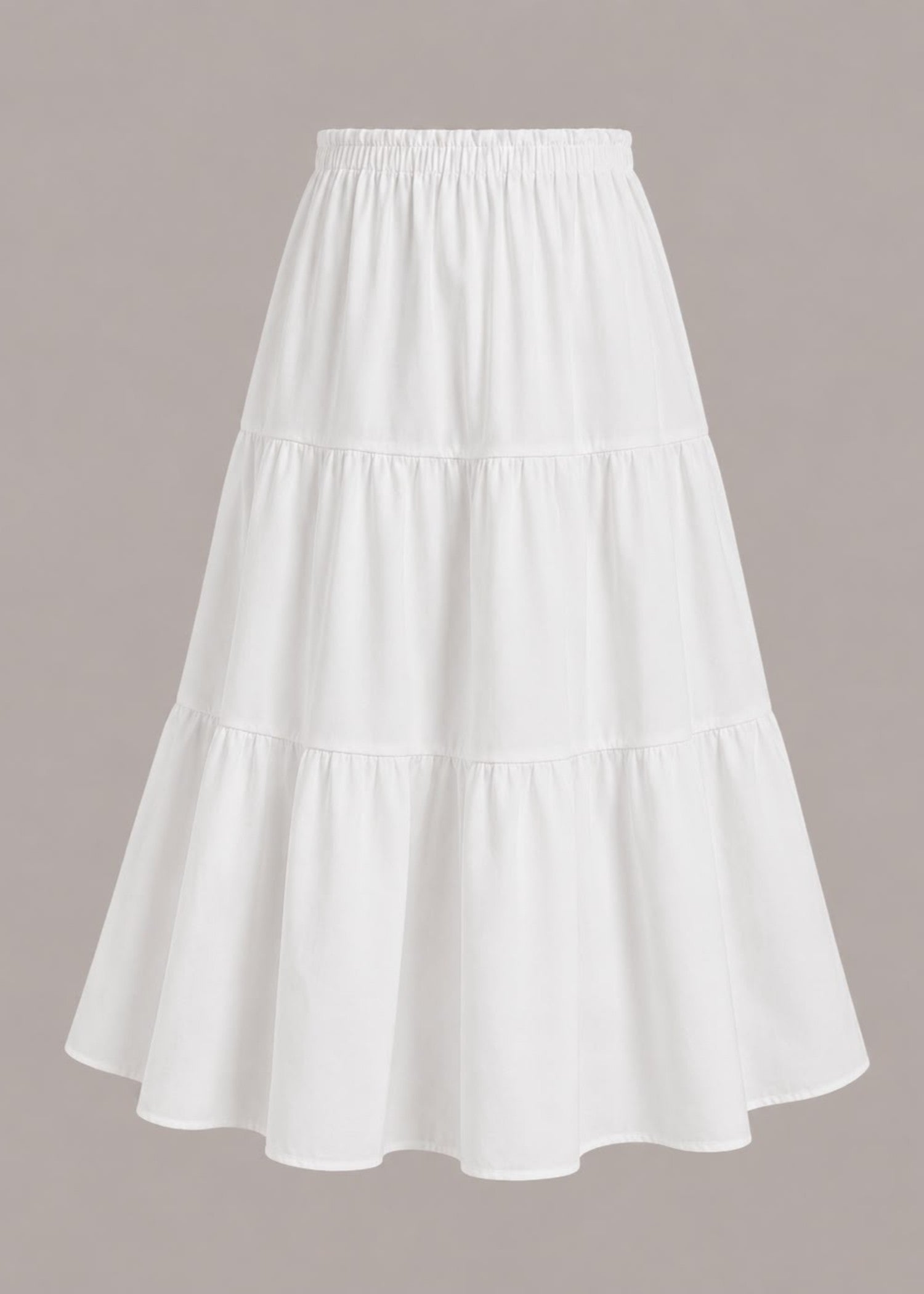 linen Skirt in White