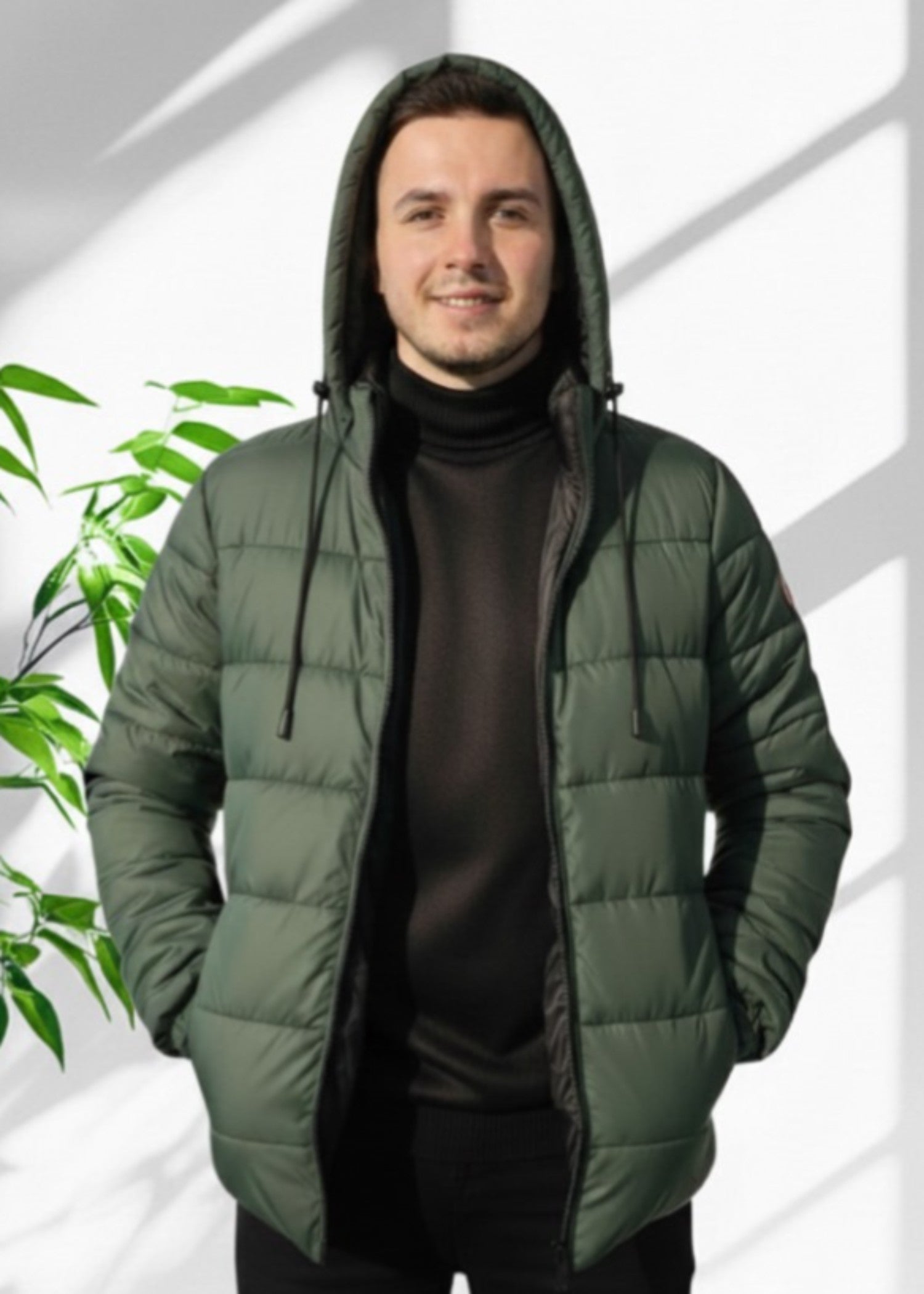 microfiber polyester Jacket in Fern green