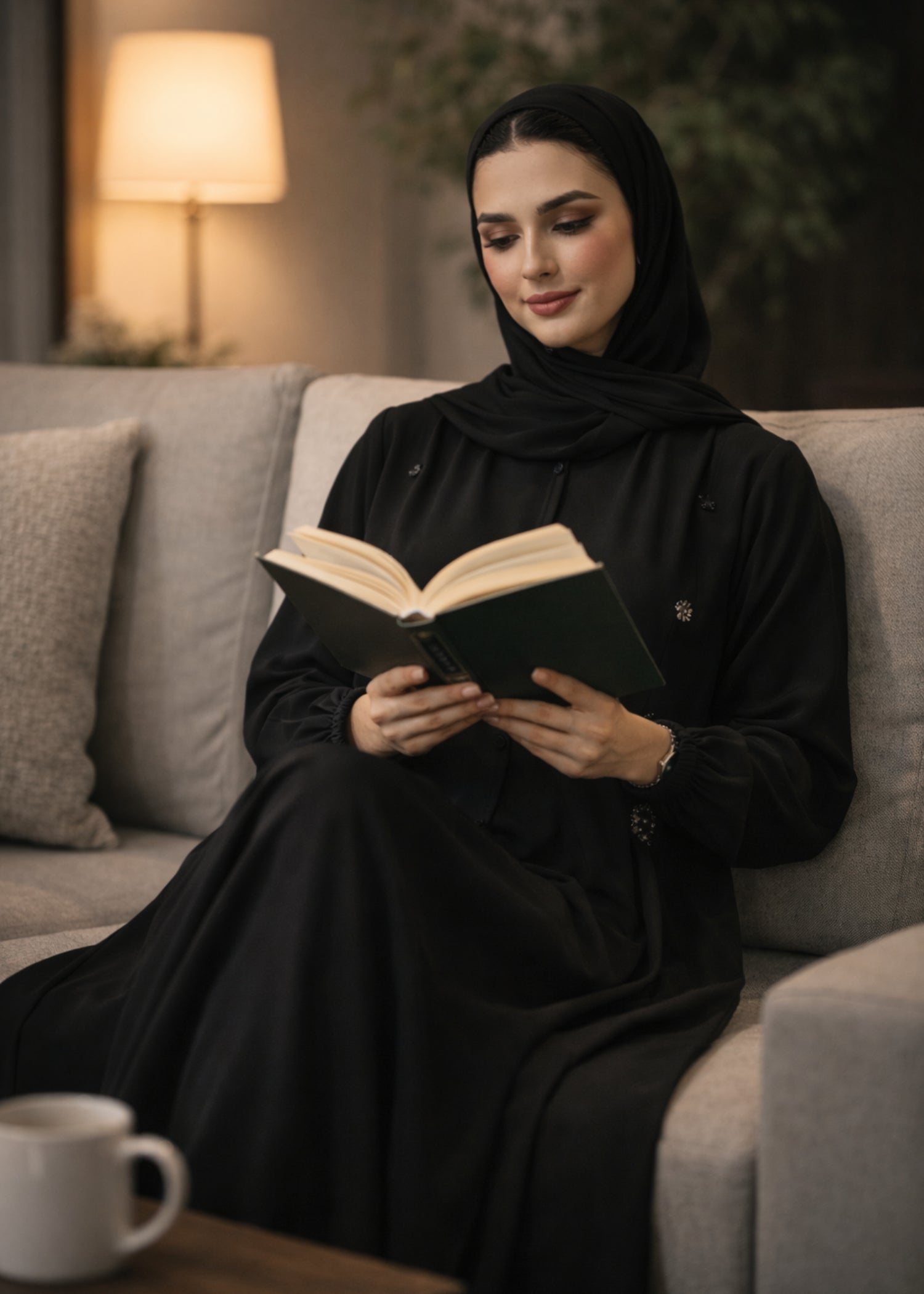 nidha Abaya in Deep black