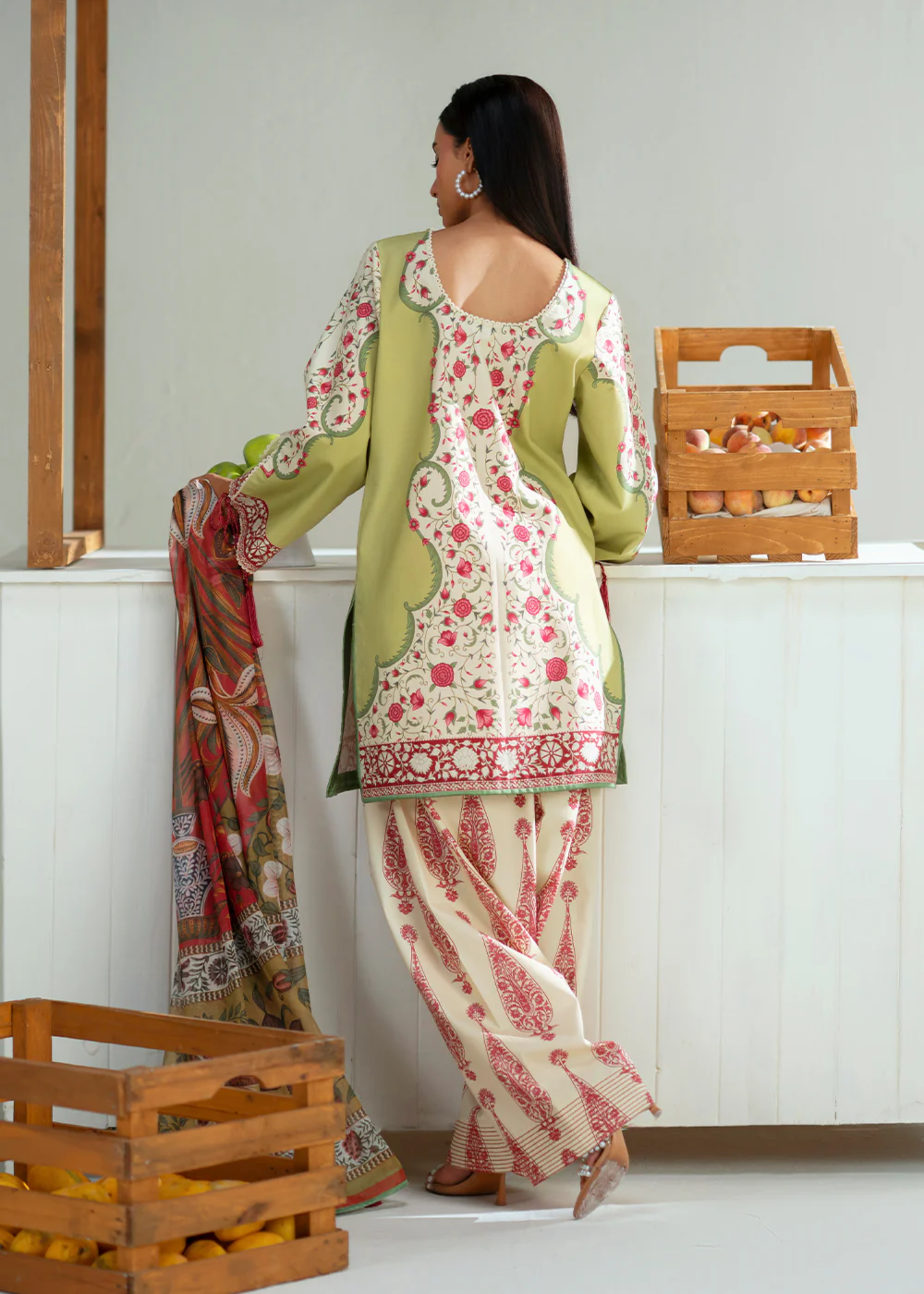 cambric Unstitched in Apple green