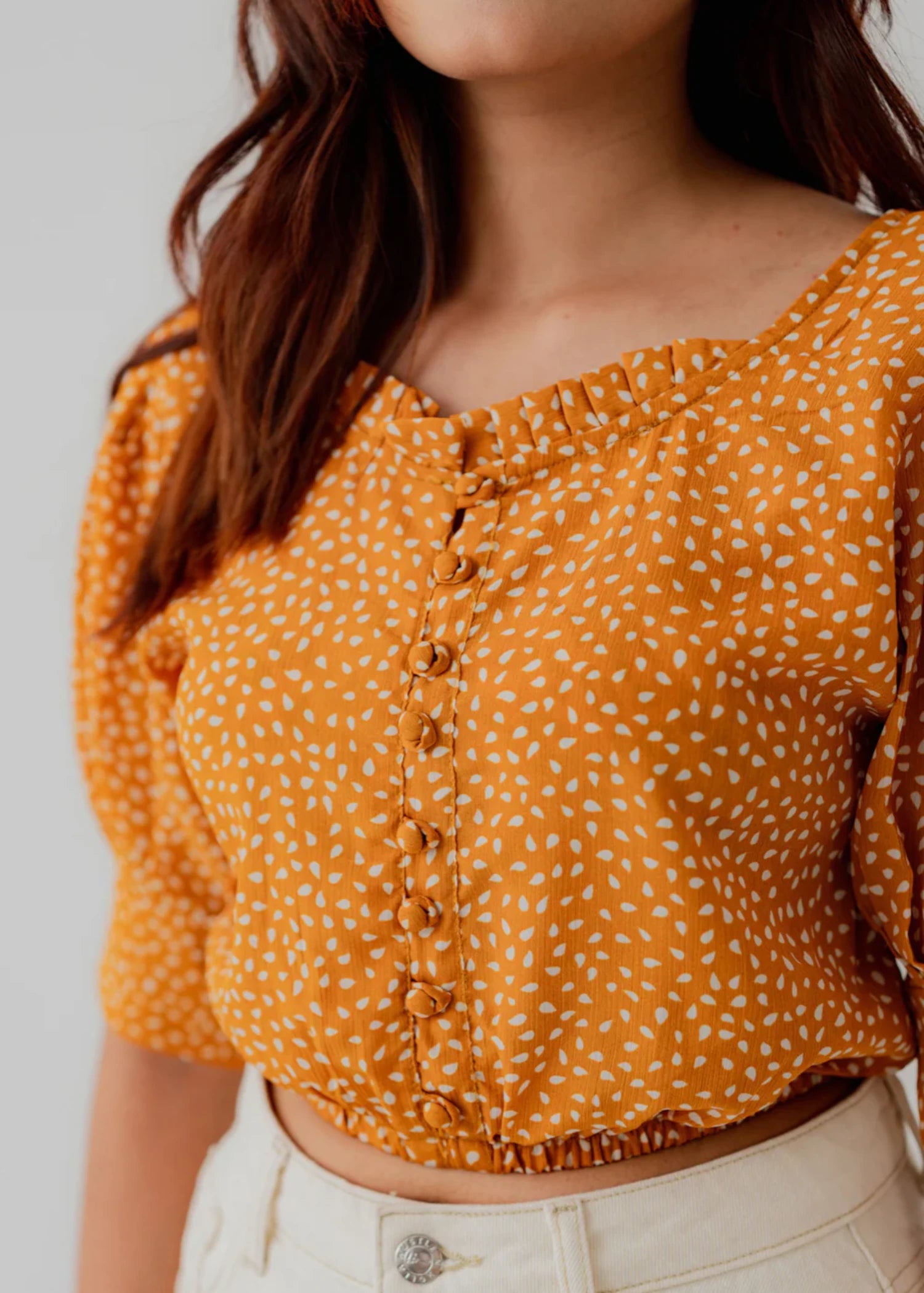 georgette Blouse in Mustard