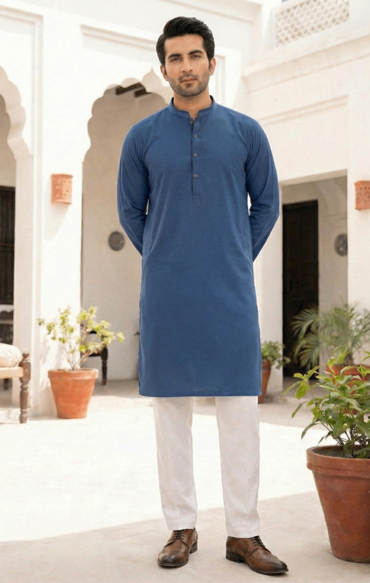 wash & wear Kurta in Blue