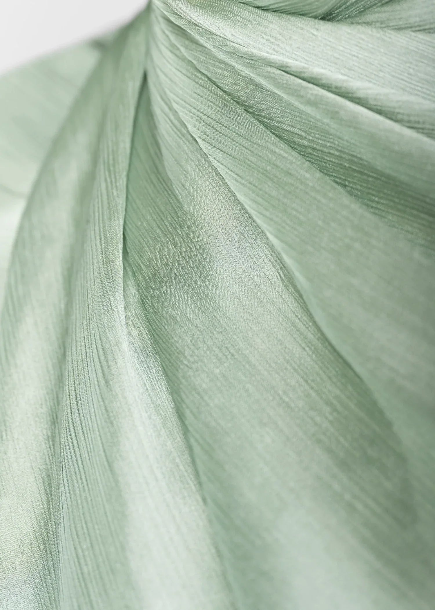 satin silk Hijab in Mint green