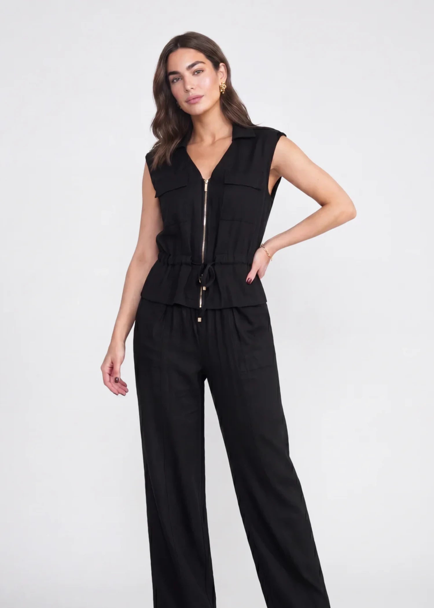 linen Top in Black
