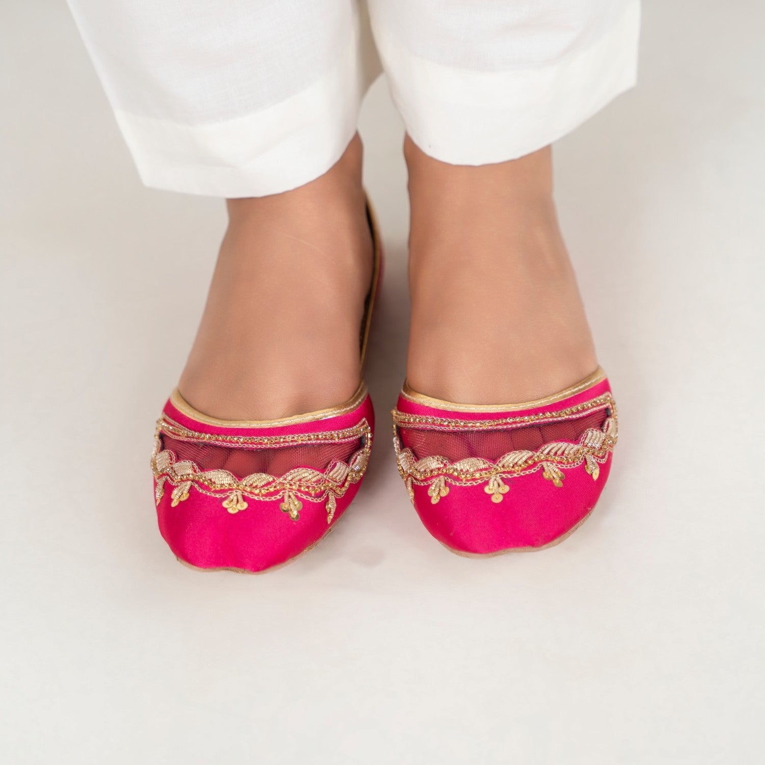 Khussa in Hot pink by - High Quality Women Khussa UXA8991