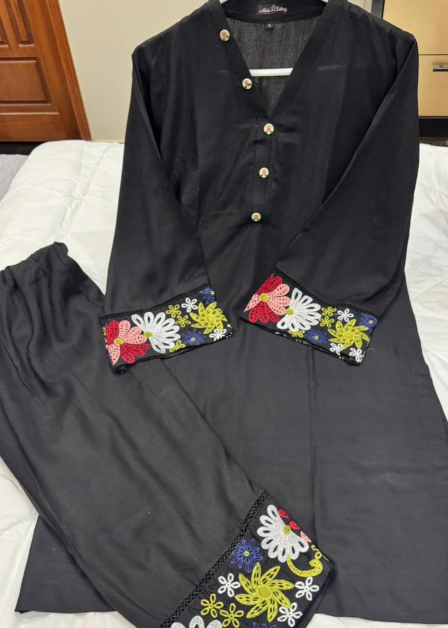 viscose linen Co Ord Sets in Black