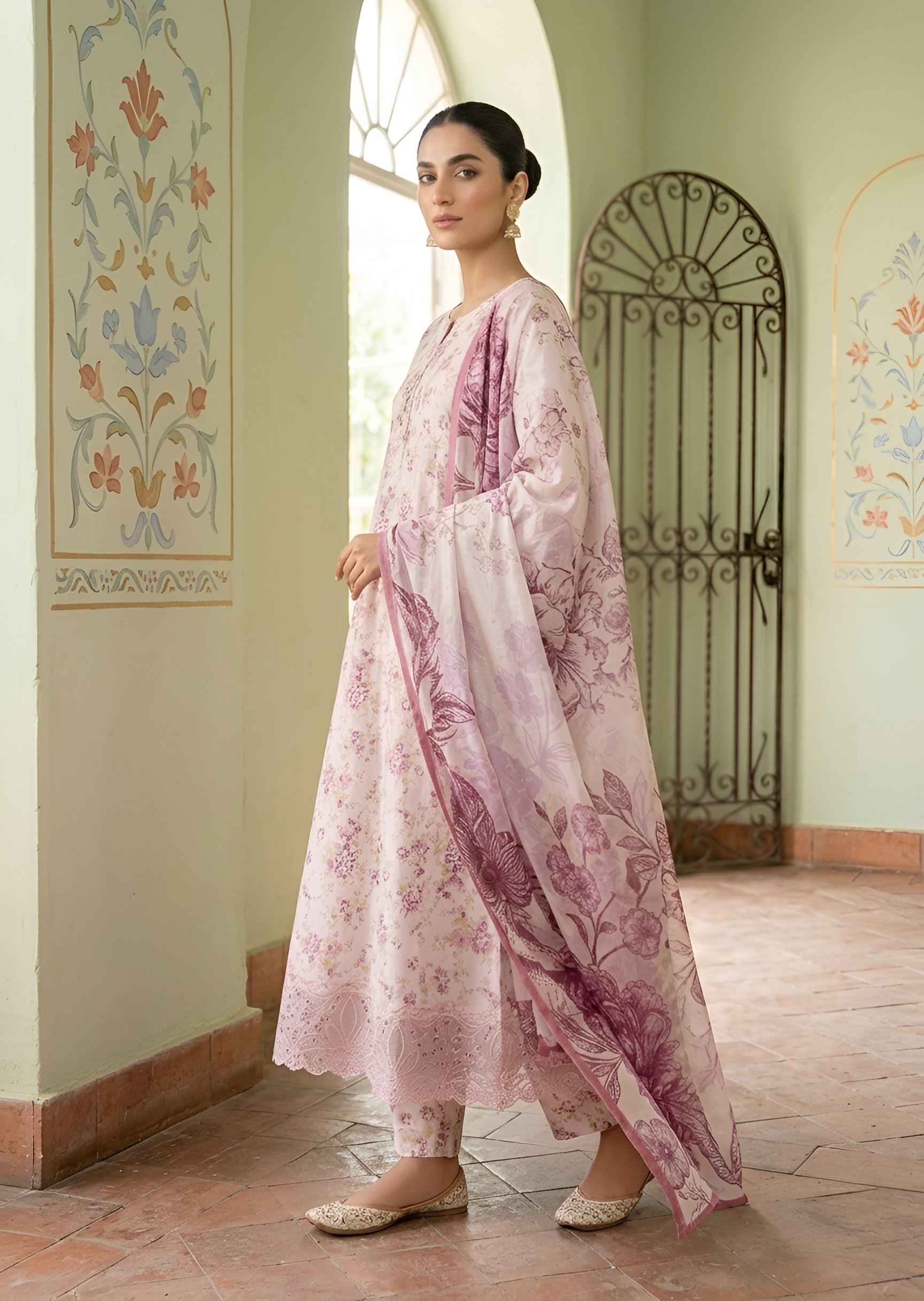 lawn Maxi in Lavender pink
