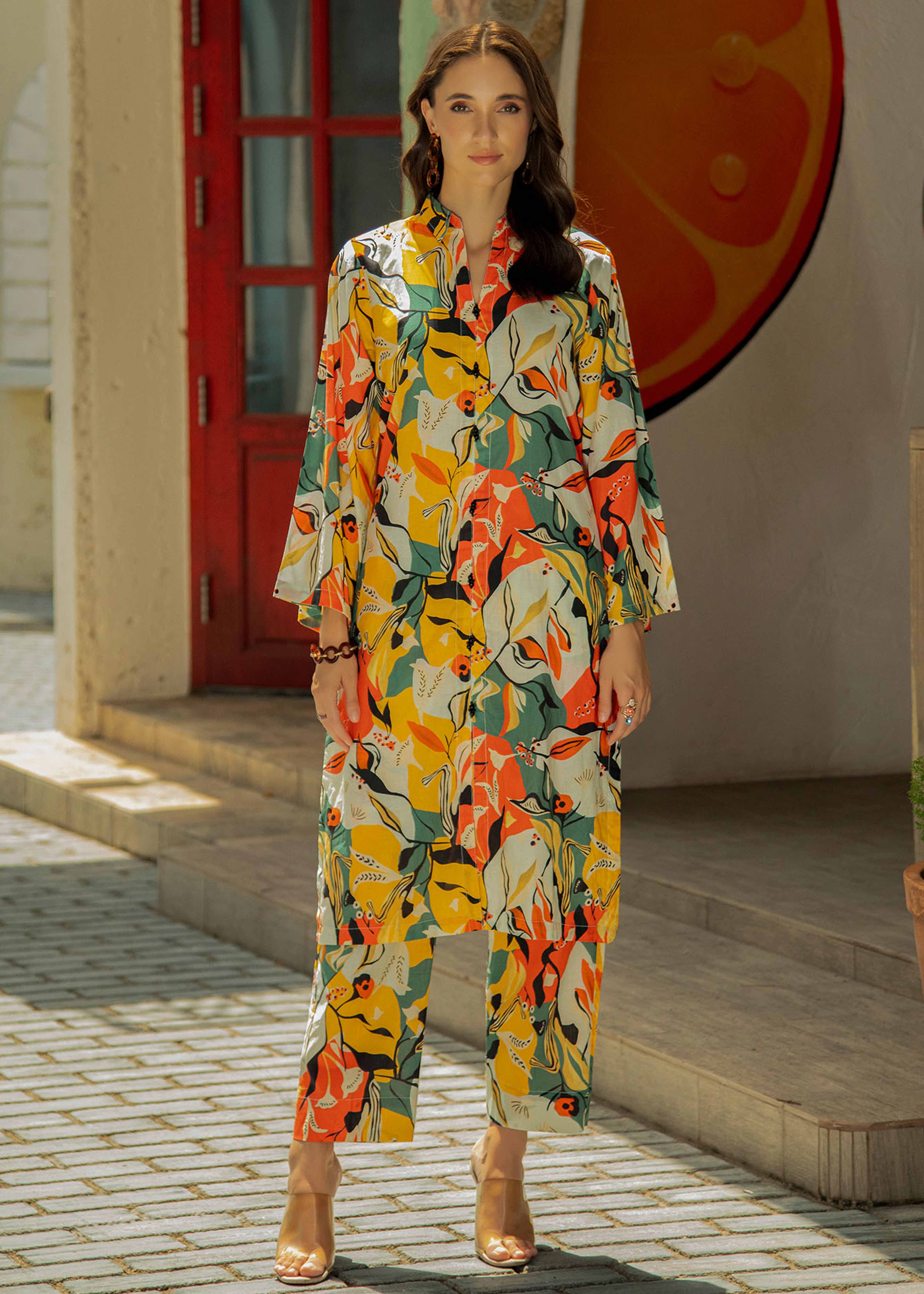lawn cotton Co Ord Sets in Multi