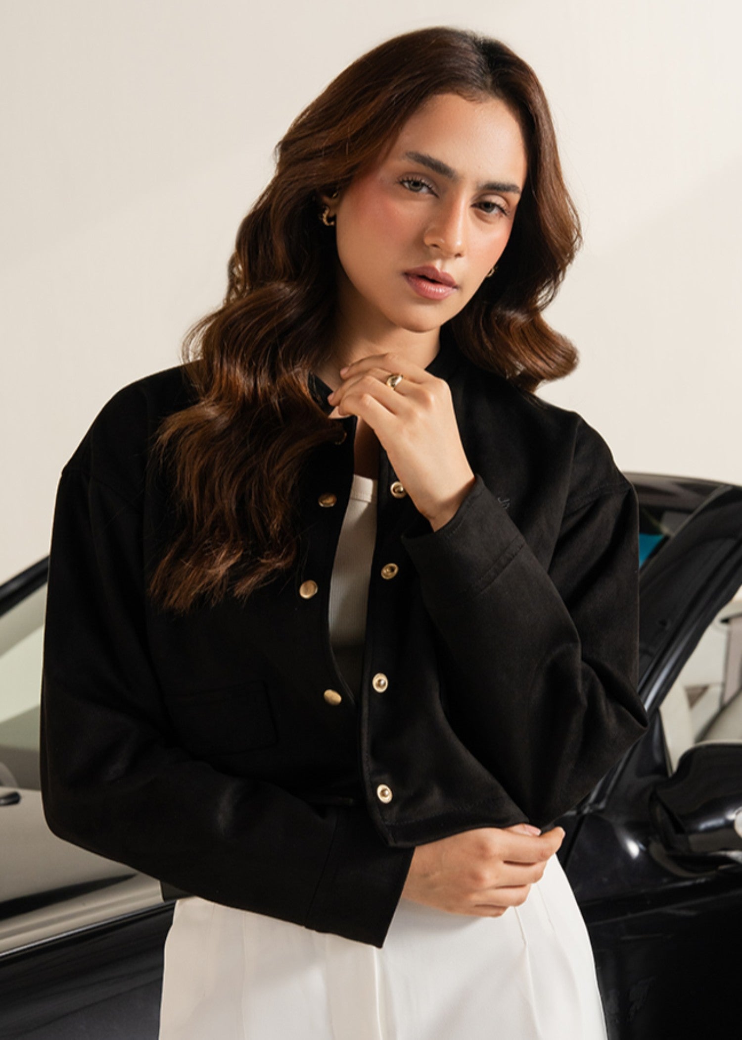 cotton Jacket in Black