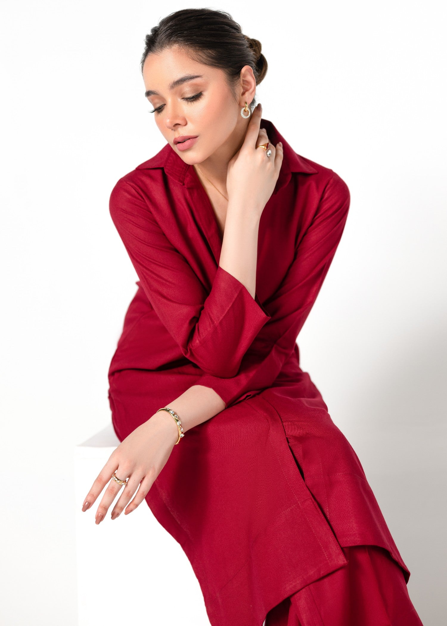 karandi Co Ord Sets in Red