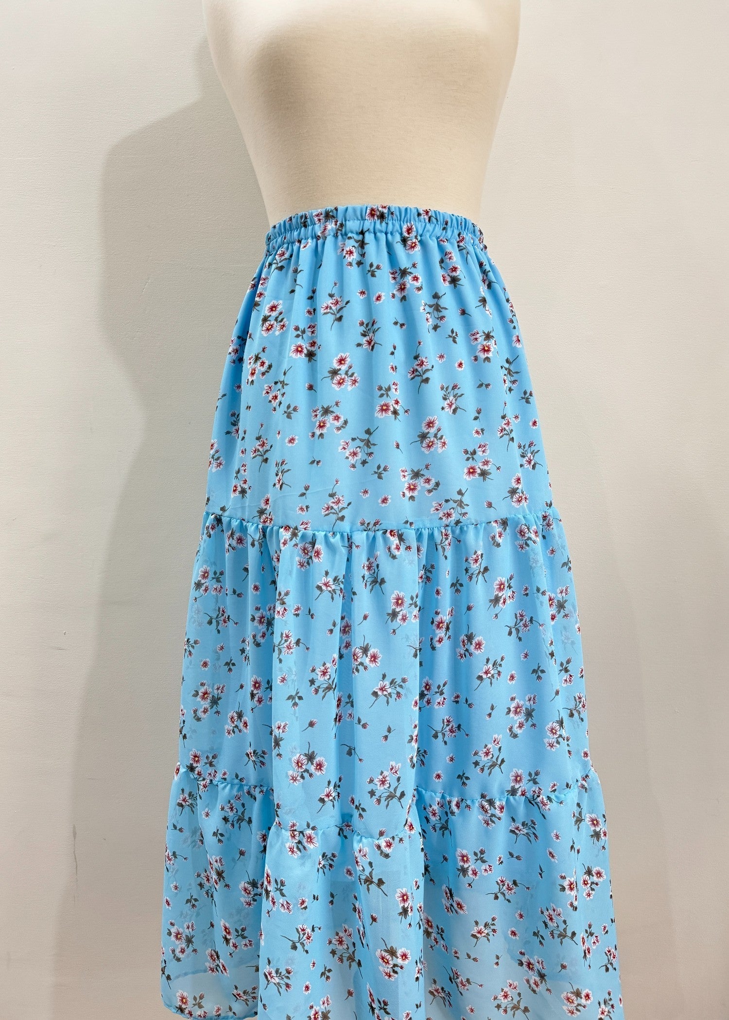 chiffon Skirt in Blue lagoon