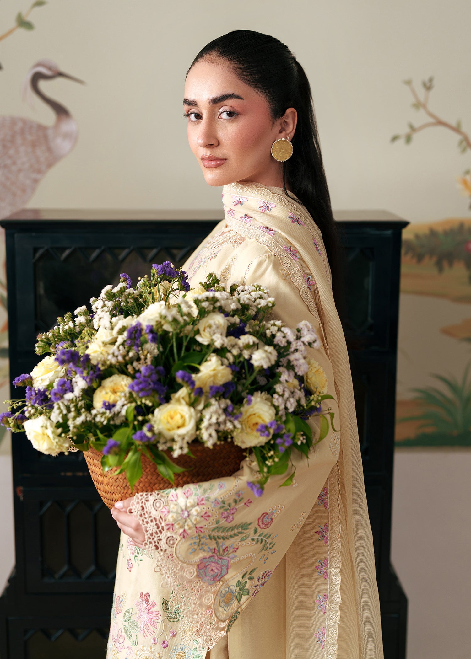 lawn Kurta Set in Butter