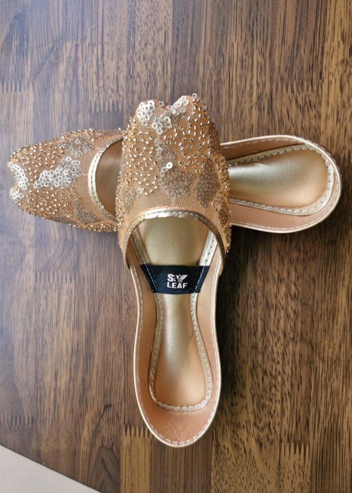 Khussa in Champagne by - High Quality Women Khussa CYV8960