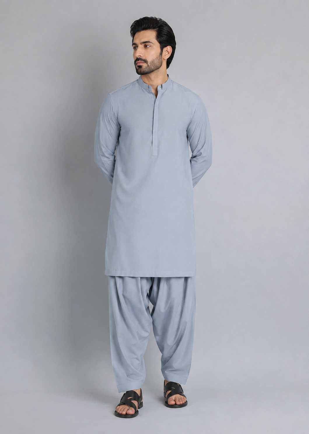 wash & wear Unstitched in Duck egg grey