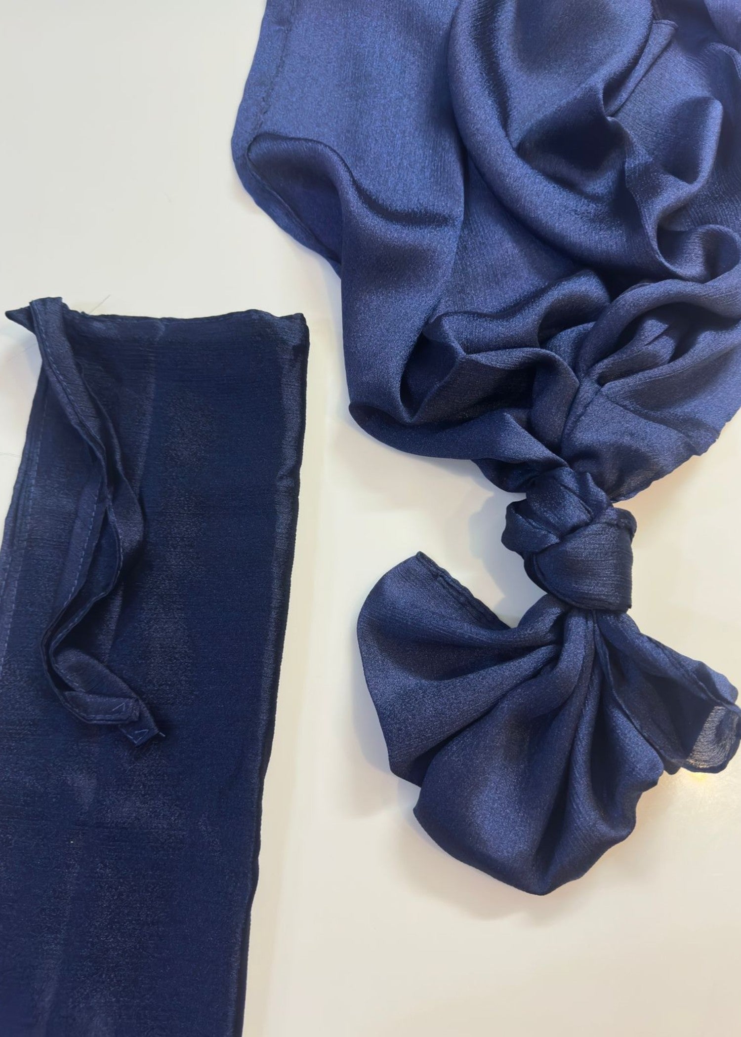 banarsi silk Hijab in Navy blue