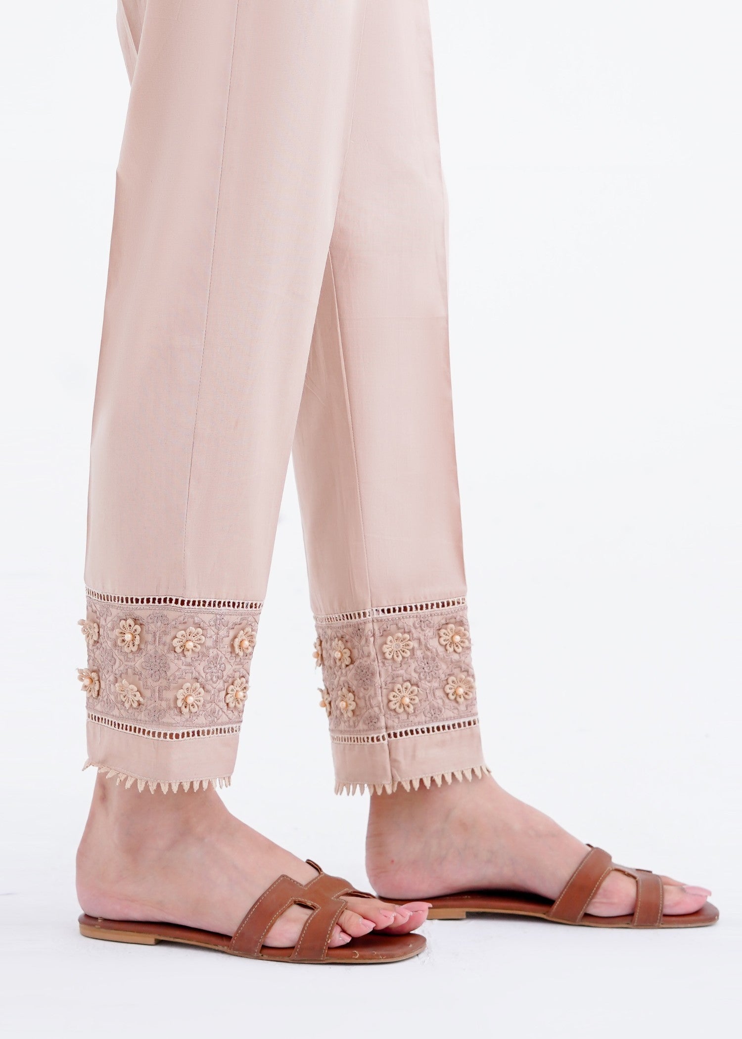 cotton Trousers in Beige