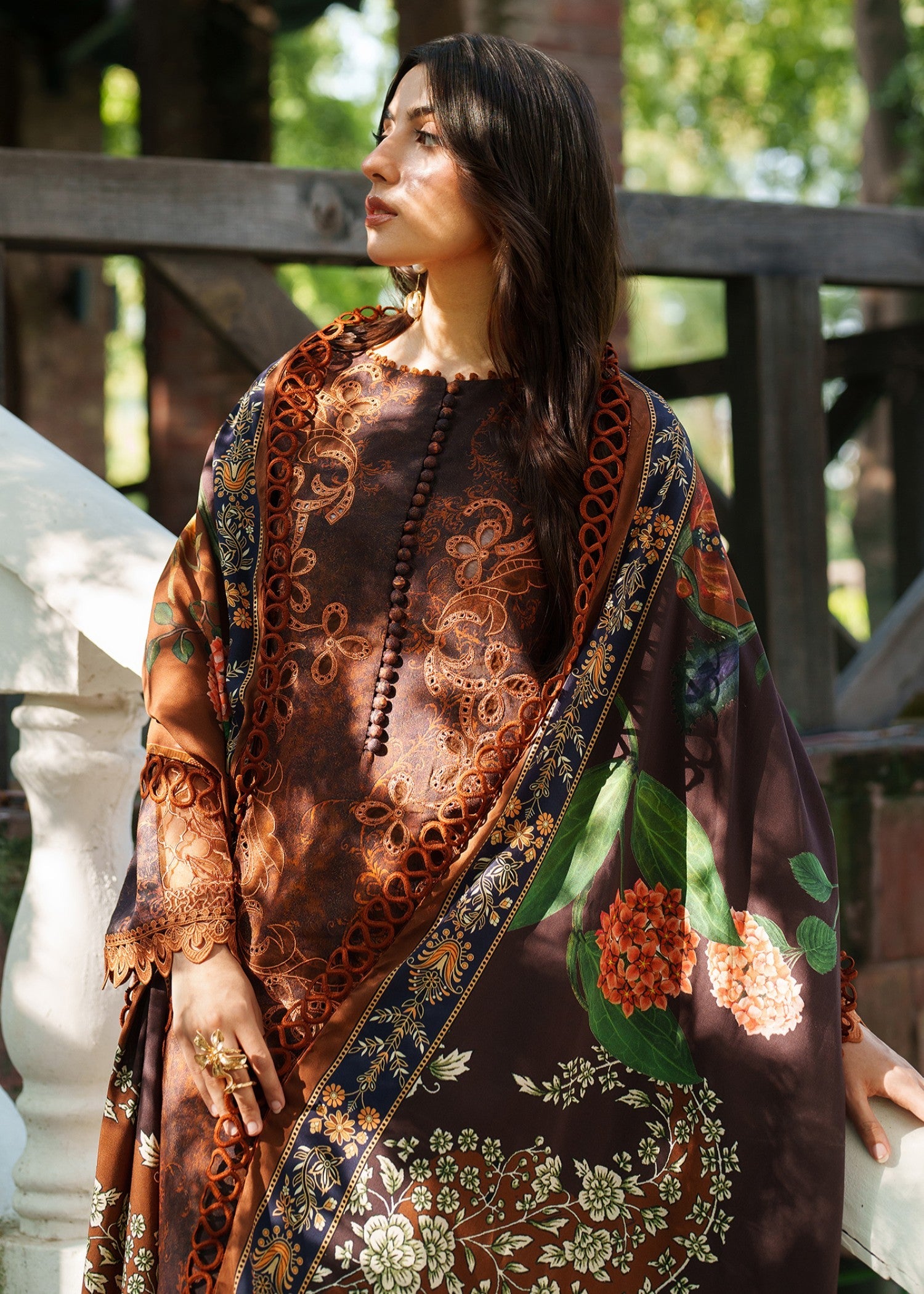 viscose Unstitched in Hazelwood brown
