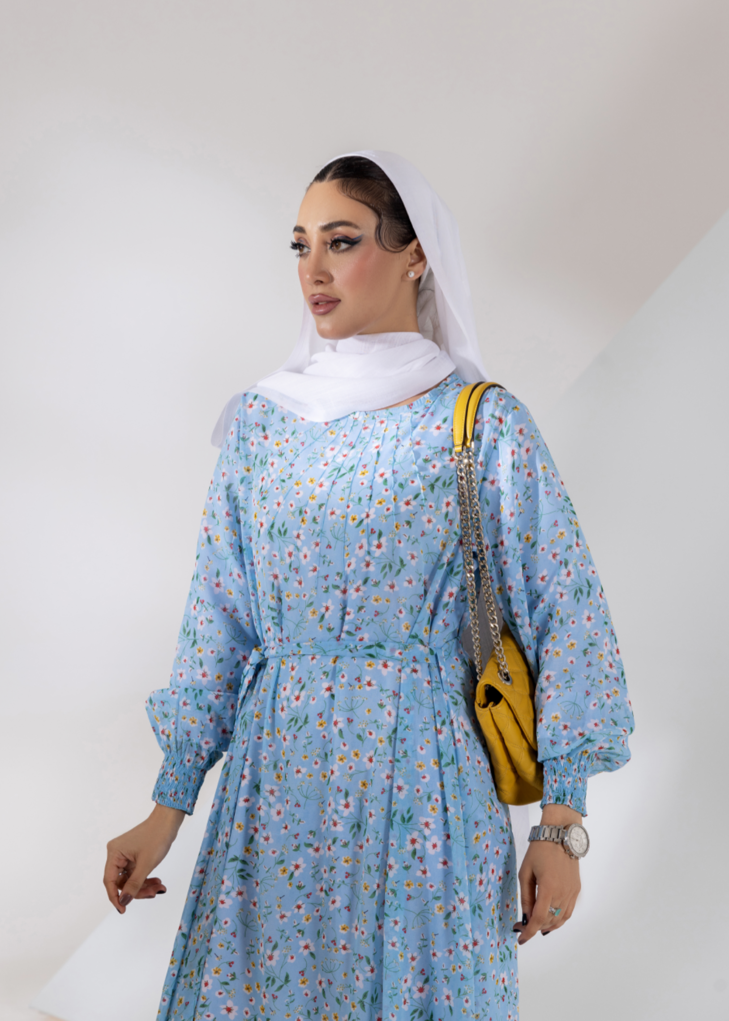 chiffon Maxi in Light blue