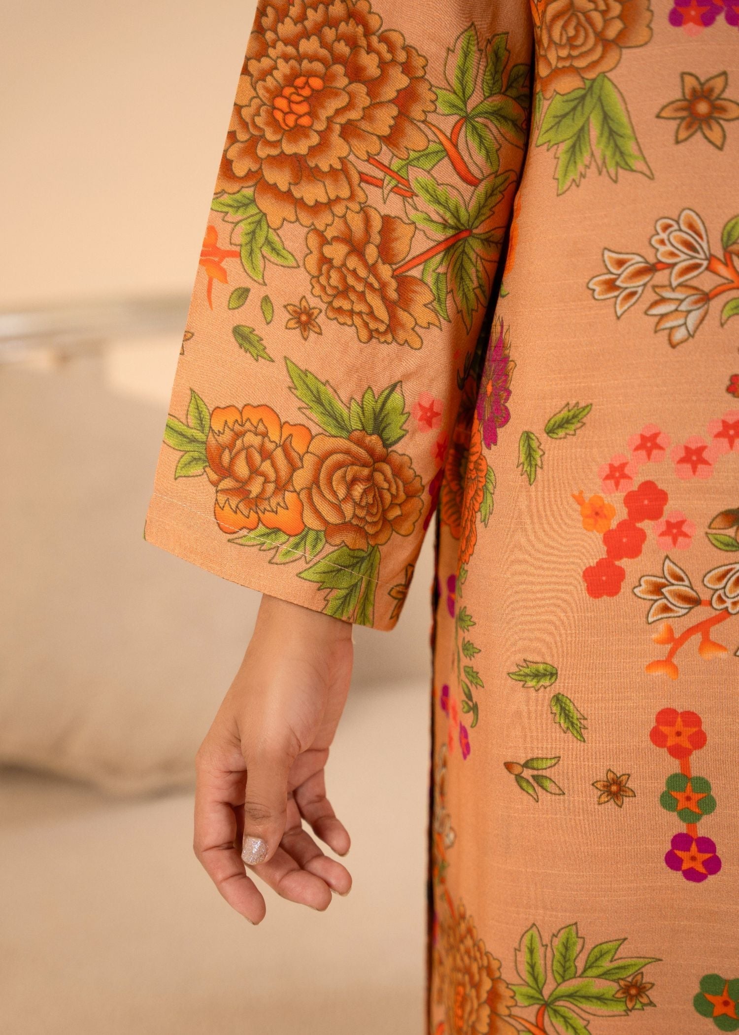 viscose Co Ord Sets in Camel brown