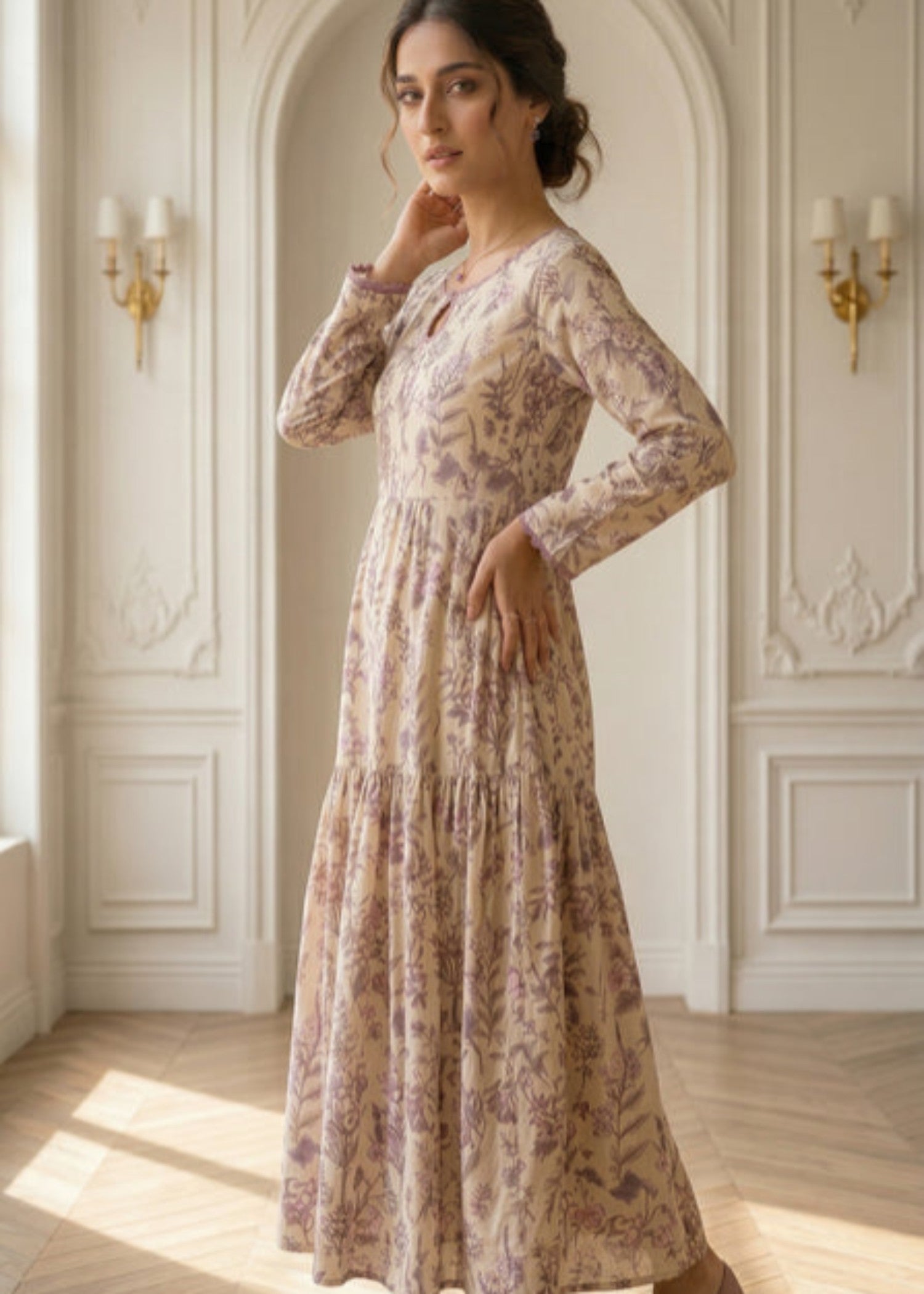 cotton Maxi in Camel brown