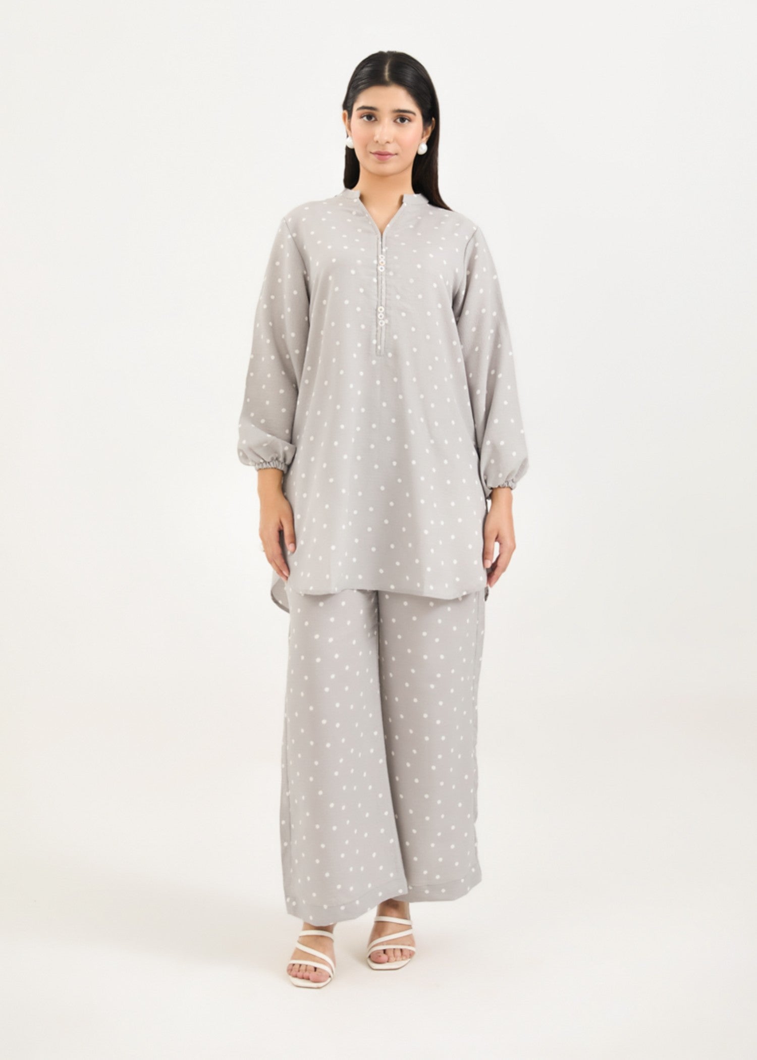 georgette Co ord Sets in Light grey