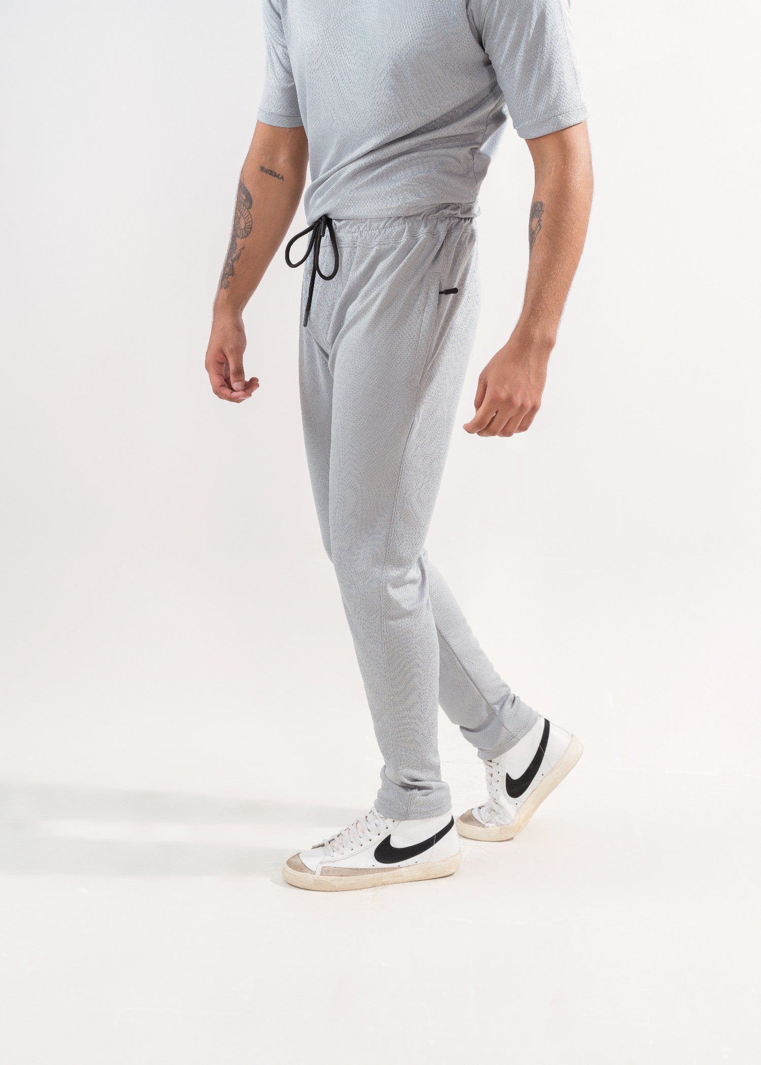 polyester Tracksuit in Light grey