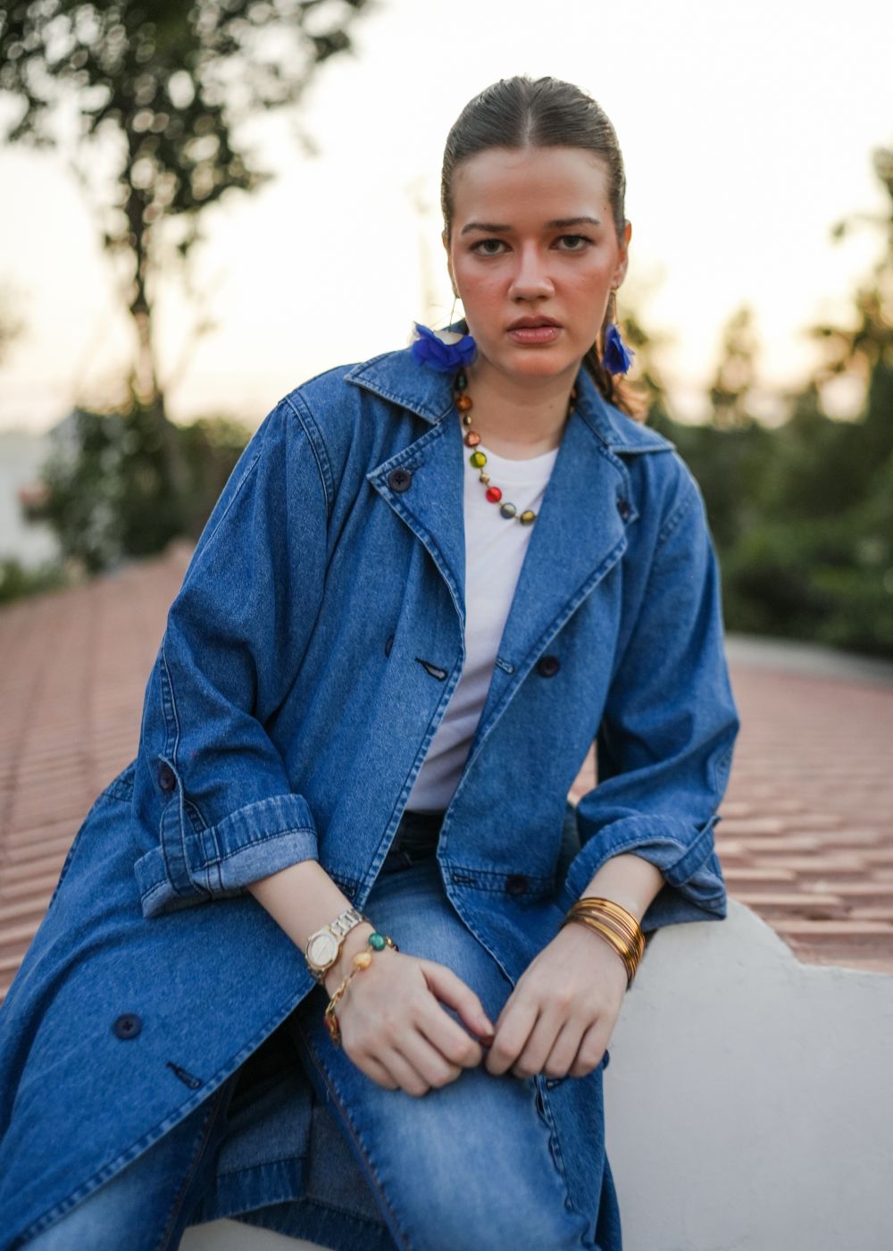 denim Coat in Blue