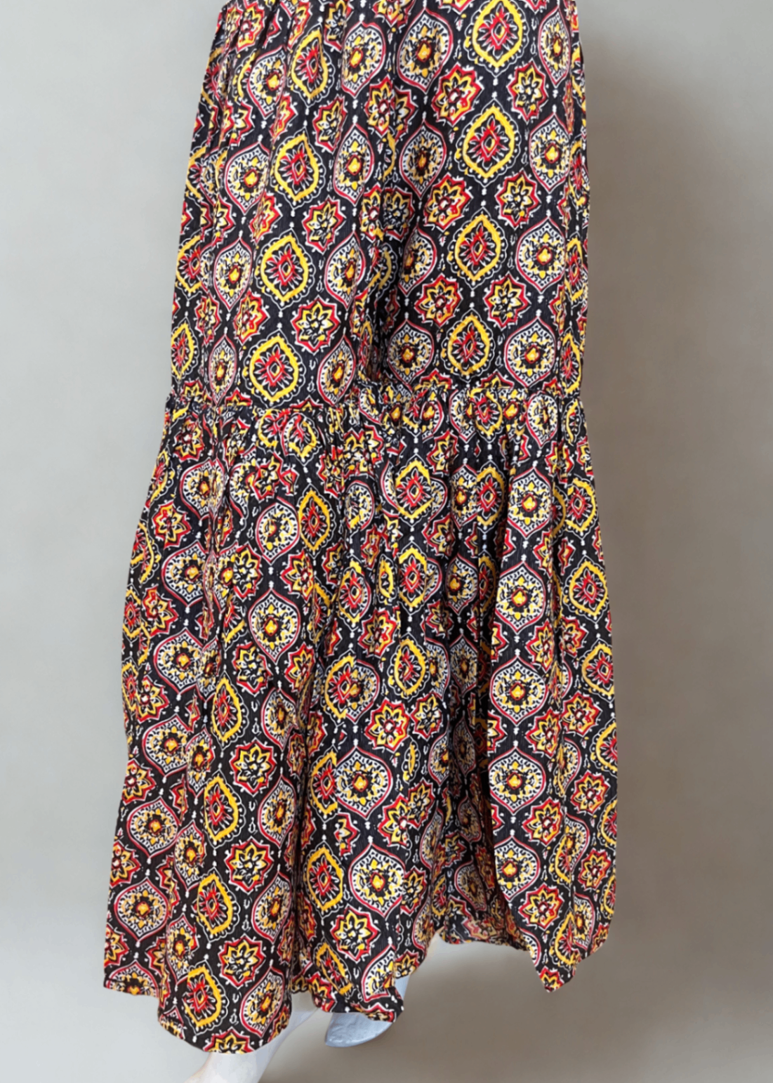 lawn cotton Gharara in Light yellow