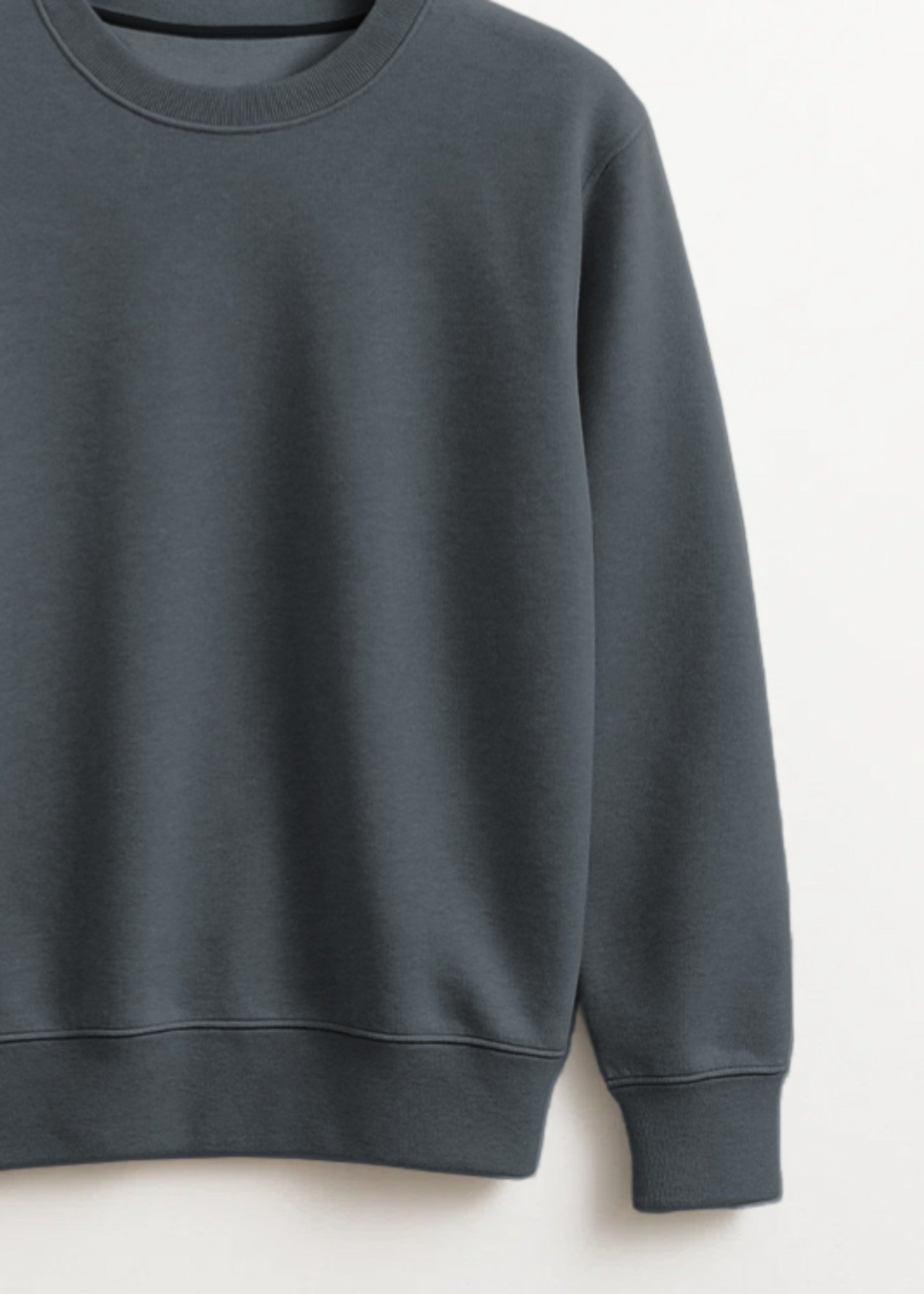 fleece Sweatshirt in Steal grey