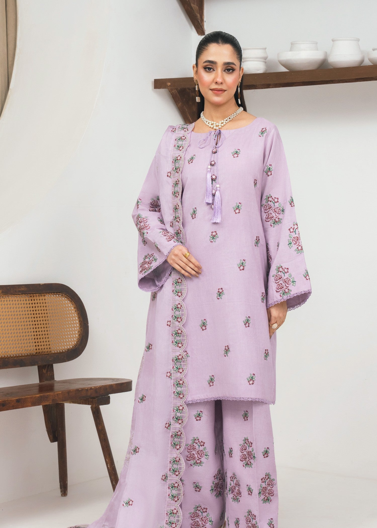 raw silk Kurta Set in Maroon, green, purple ash