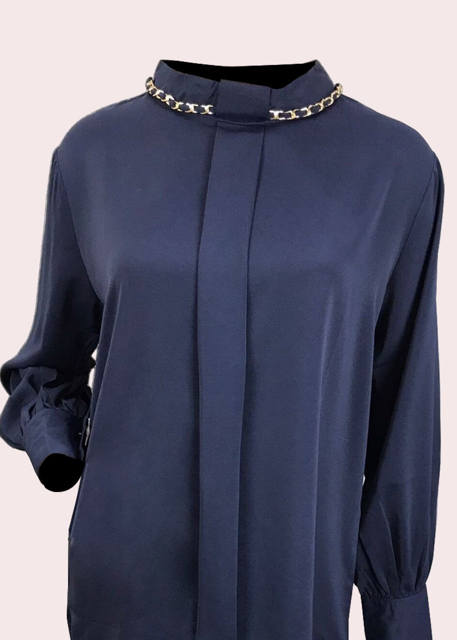 rayon Tunic in Navy blue