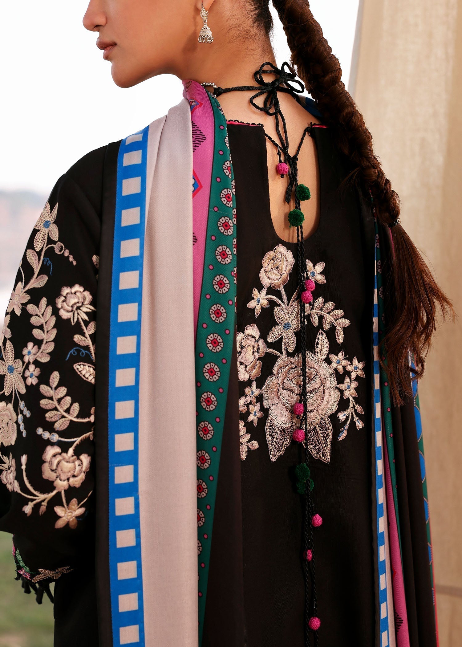 khaddar Unstitched in Black