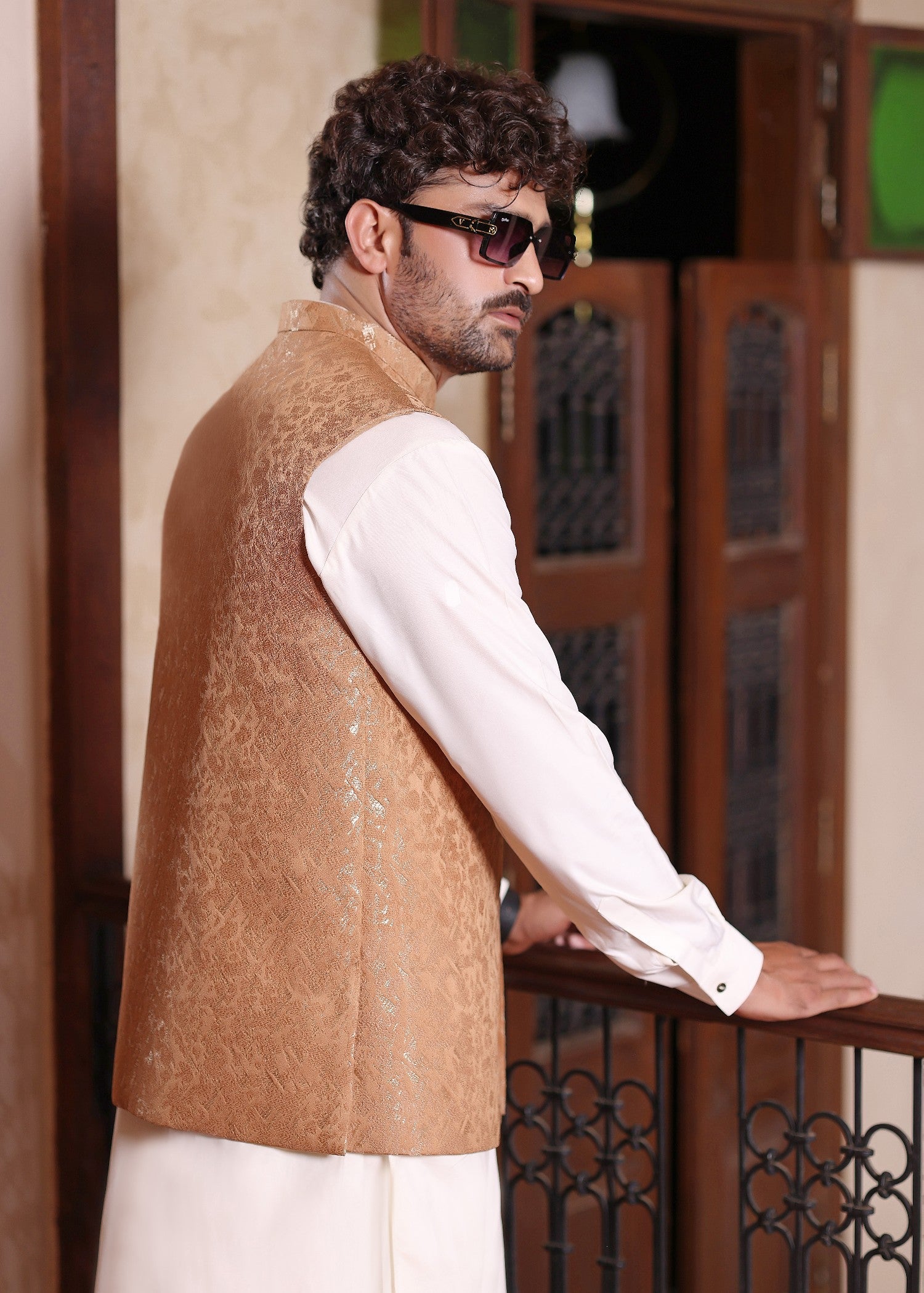 suiting Waistcoat in Rust orange
