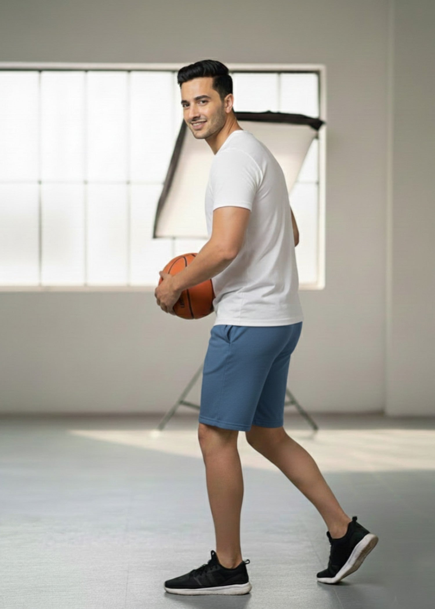 terry Shorts in Steel blue