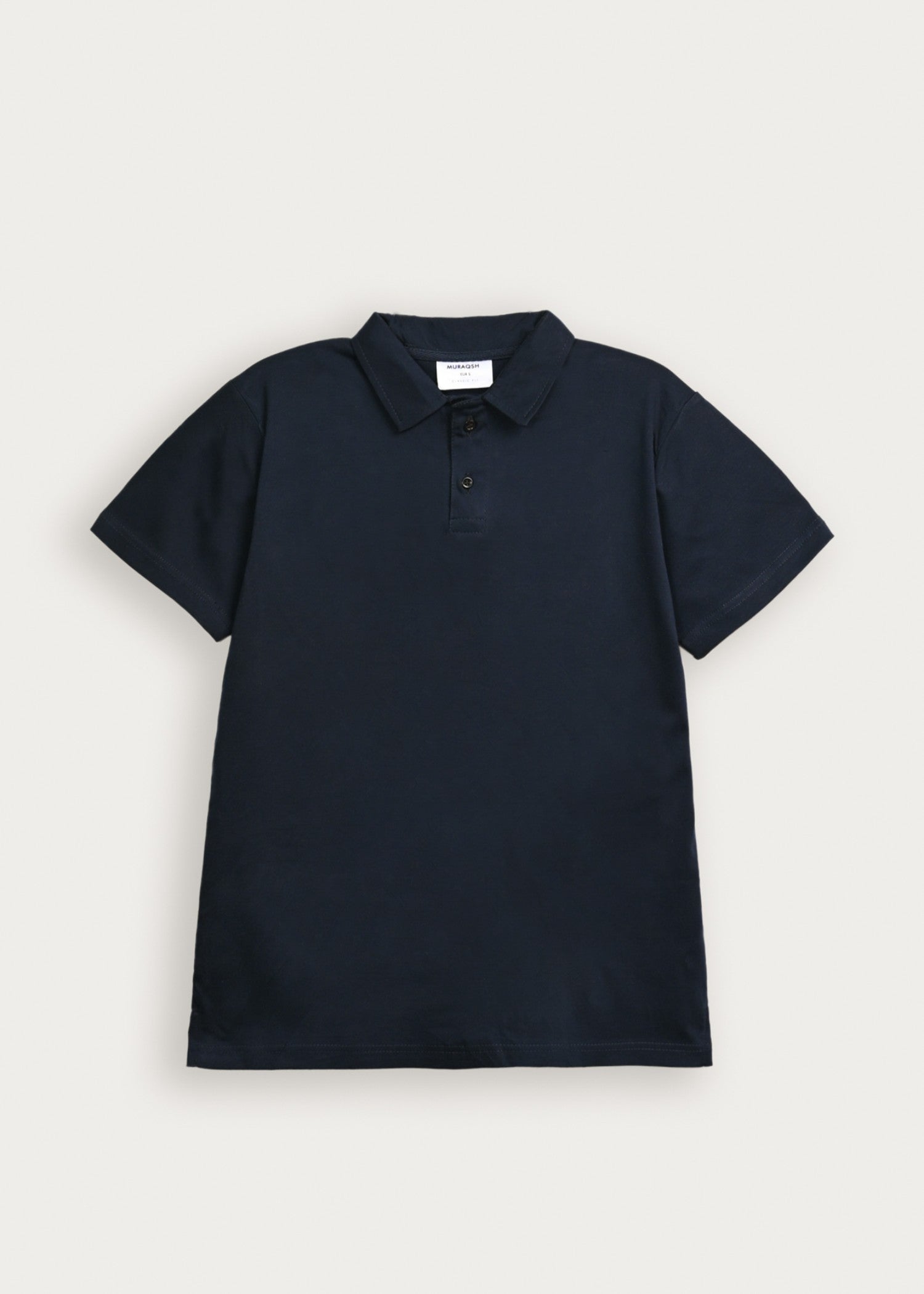 interlock knit Polo Shirt in Navy blue