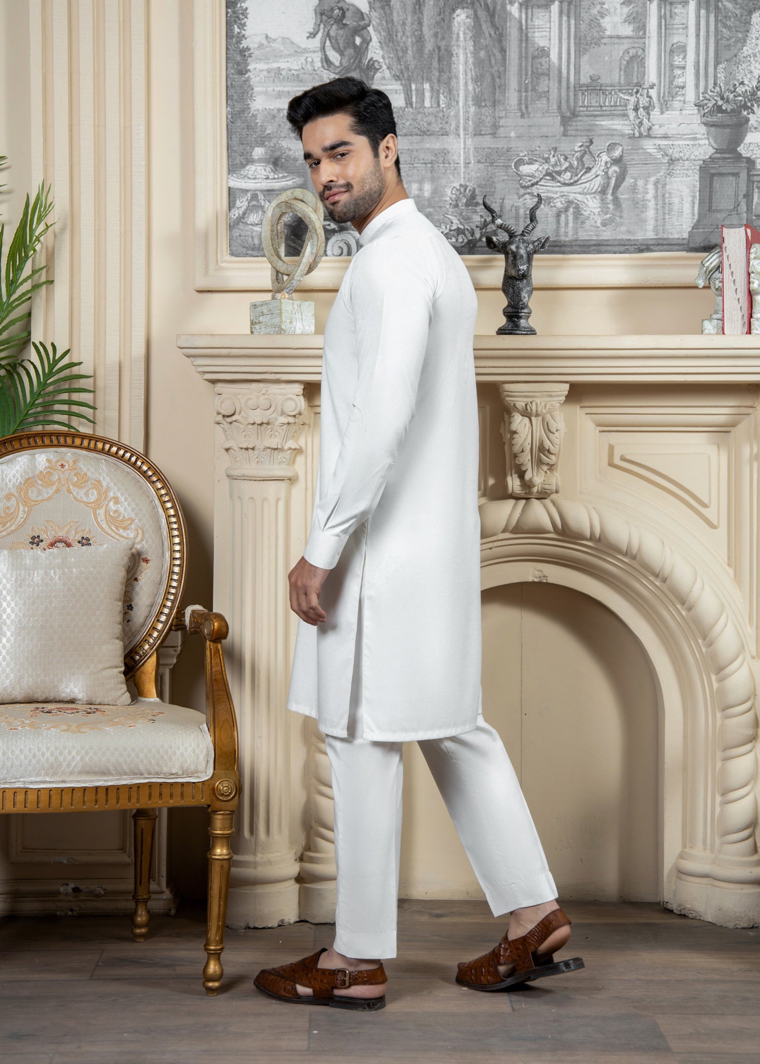 boski Kurta Set in Off-white